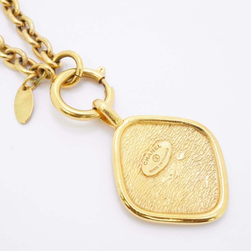 CHANEL Gold Diamond Logo Necklace - Picture 2 of 9